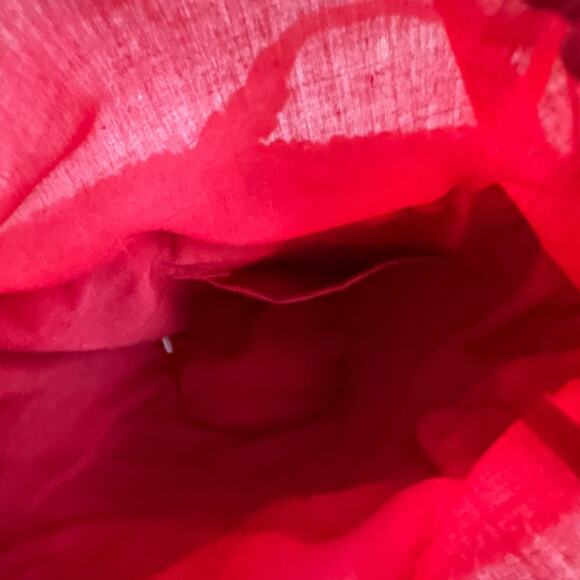 Boho Red Woven Bucket Bag Fringe Western Concho Beaded Shoulder Purse 10x7 - Picture 6 of 12